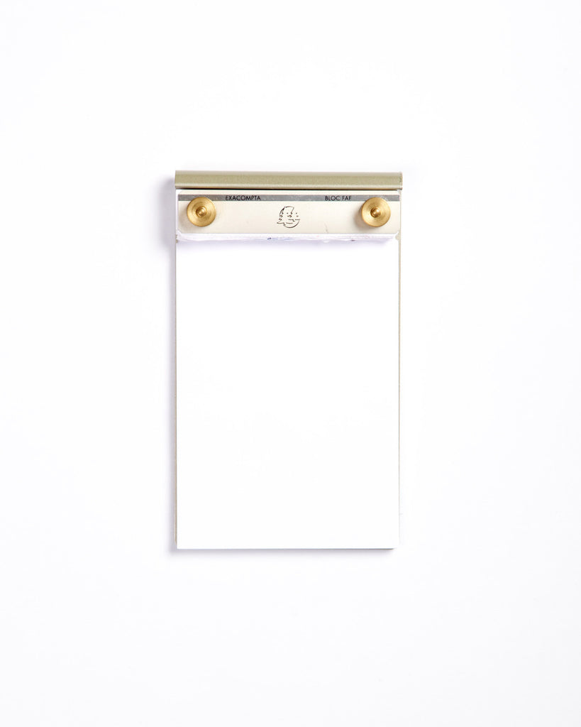 Exacompta FAF Brass and Aluminum Desk Pad 7-1/4" x 4-1/4"