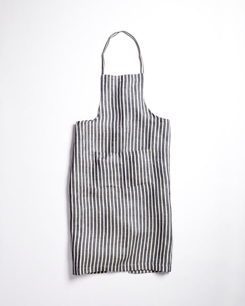 Fog Linen Wide Stripe Work Apron