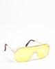 Panaview Amber Safety Spectacles Gold Frame
