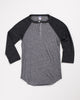 Tri-Blend Basic Henley Grey/Onyx