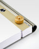 Exacompta FAF Brass and Aluminum Desk Pad 7-1/4
