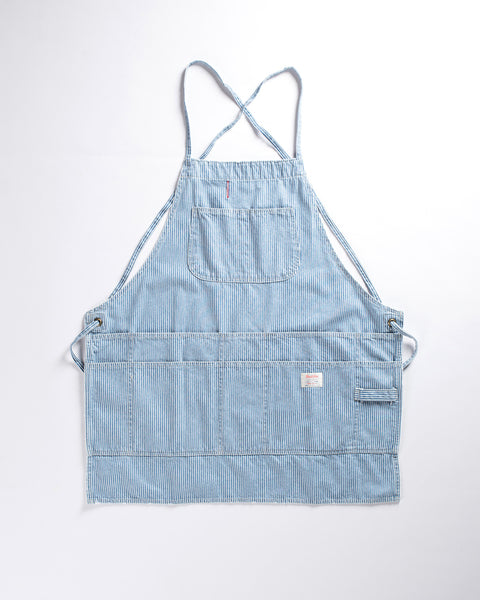 BasShu Work Apron Hickory Stripe