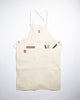 Hand-Eye USA Made Summer Work Apron Natural Herringbone