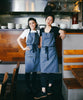 Hand-Eye Kitchen Apron Navy Ticking
